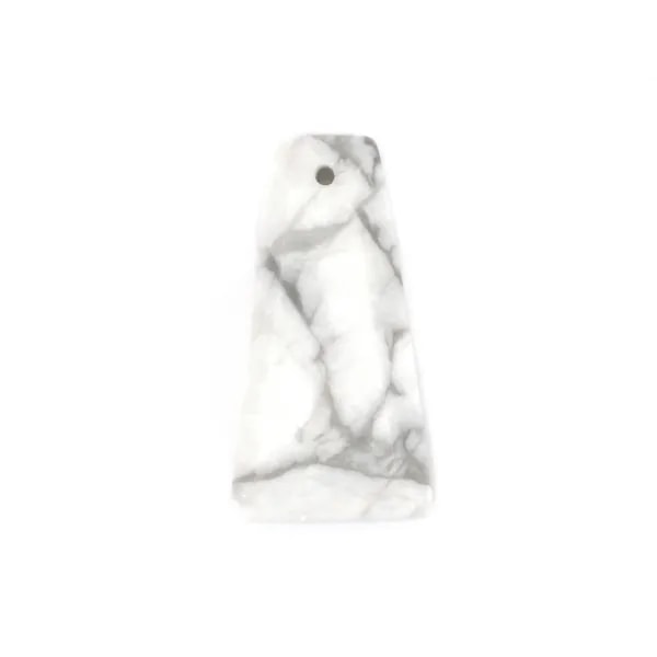 Pendentif Howlite Trapèze 13x25mm x 1pc