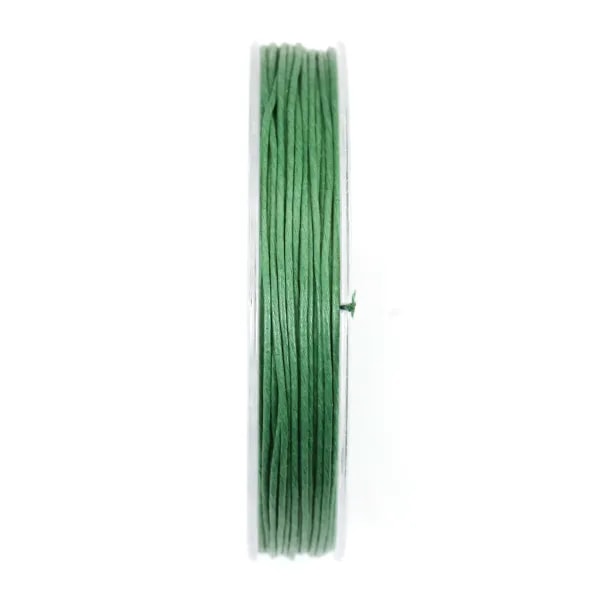 Cordonnet coton ciré olive 0.8mm  x 20m