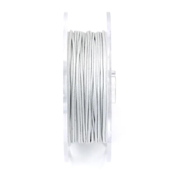 Cordonnet coton ciré gris 1mm  x 20m