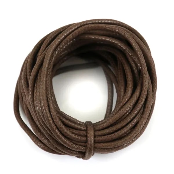 Cordonnet coton ciré brun foncé 2.5mm  x 5m