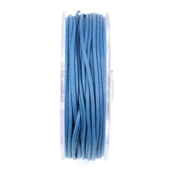 Cordonnet coton ciré bleu 1.0mm  x 20m