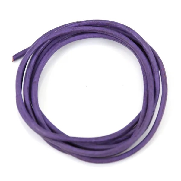 Ruban de cuir vachette lilas 2mm x 1m