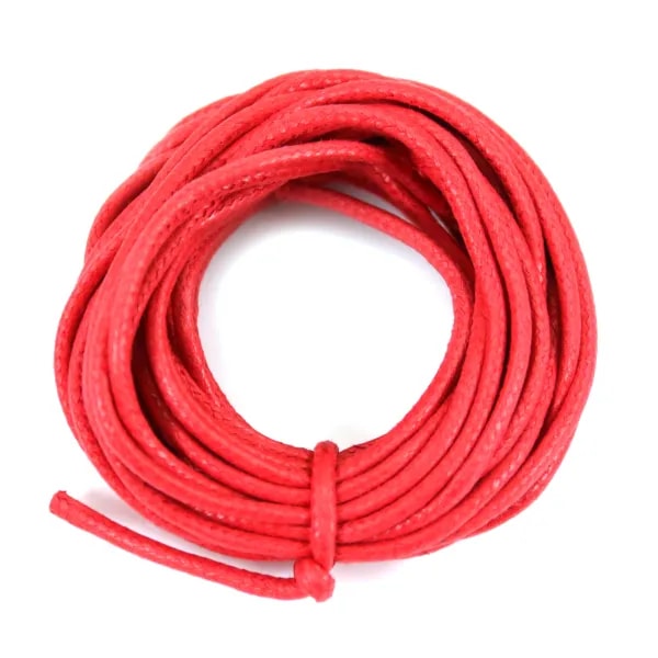 Cordonnet coton ciré rouge 2.5mm  x 5m