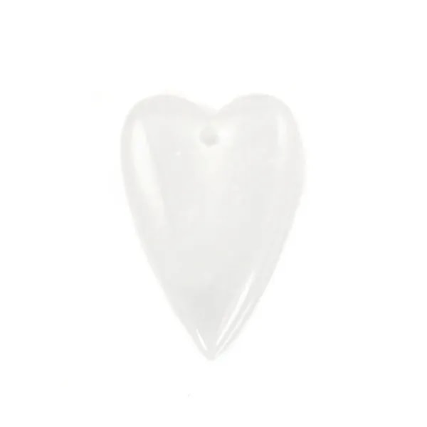 Pendentif Cristal de roche coeur 20x30mm x 1pc