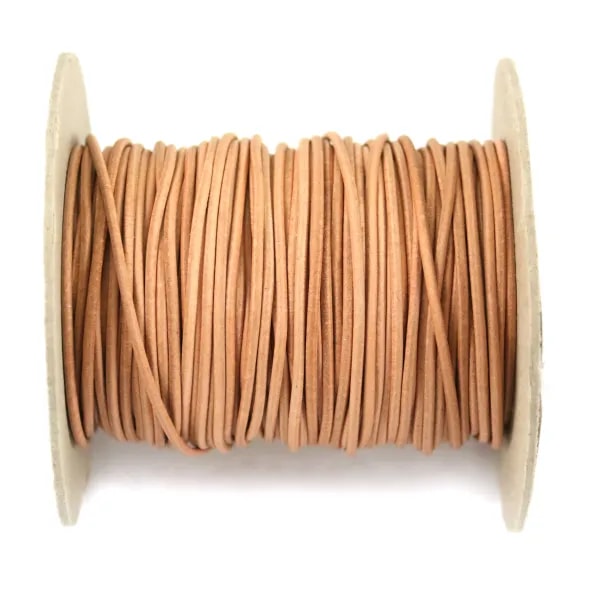 Fil en cuir Kangourou Griffin nature  x1m
