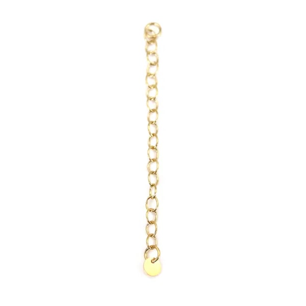 Chaîne de rallonge Gold Filled avec sequin rond 4mm x 1pc
