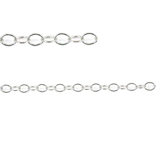 Chaîne argent 925 massif gourmette plate 1.8x0.75mm x 50cm