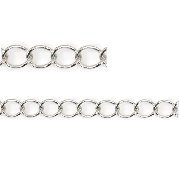 Chaîne rallonge argent 925 Rhodié 3.5mm* 4.5mm x 50cm