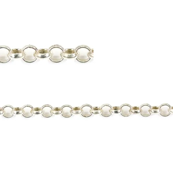 Chaine maille jaseron Argent 925 4mm x 1m