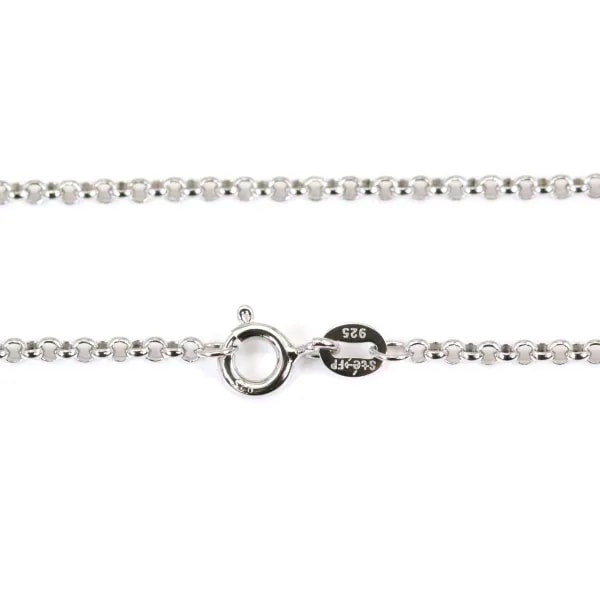 Chaîne maille jaseron rond 2mm en argent 925 x 40cm