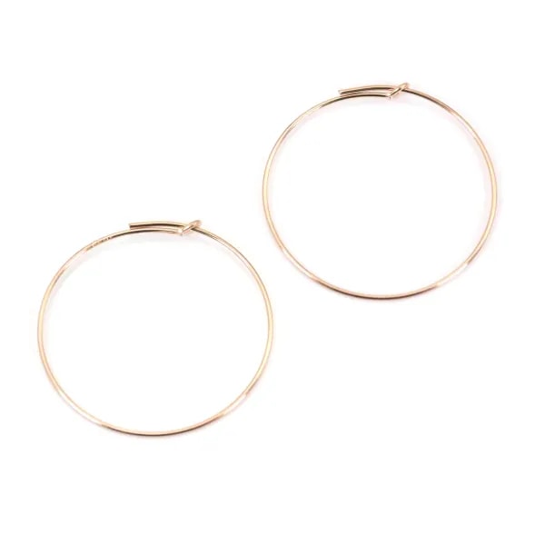Créoles en gold filled 14 carats rosé 0.7x20mm x 2pcs