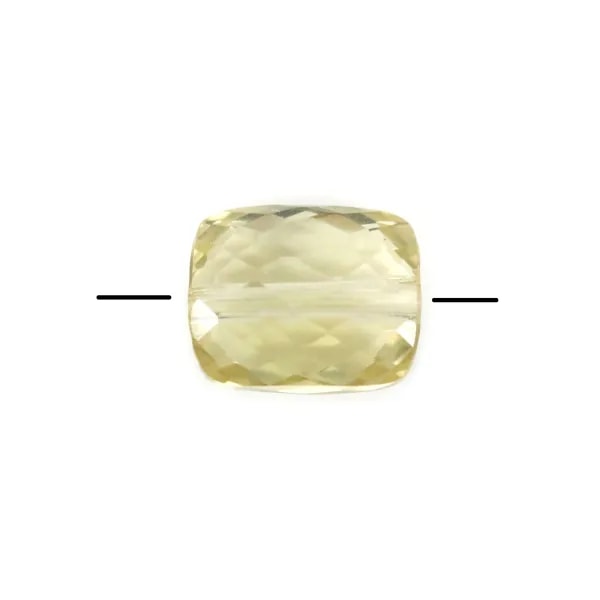Quartz lemon rectangulaire facette 8x10mm x 1pc 