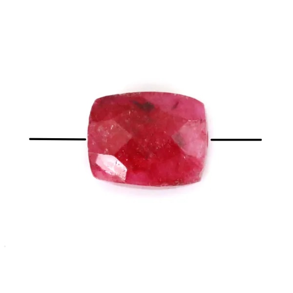 Sillimanite teinté fuchsia rectangulaire facette 8x10mm x 1pc 