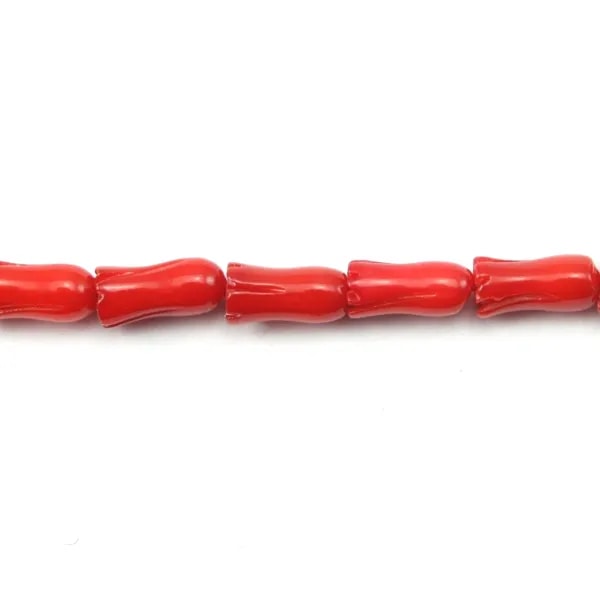 Bambou de mer teinte rouge tulips 4x8mm 