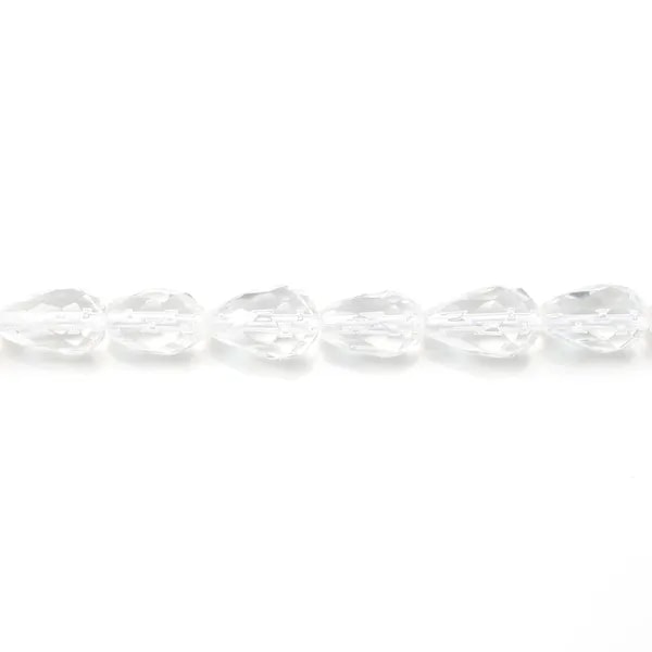 Cristal de roche Goutte Facette 6x9mm x 4 pcs