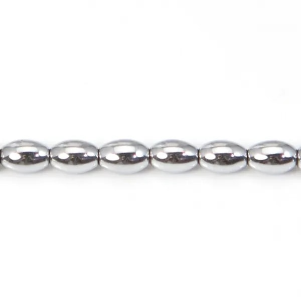 Hématite tonnelet 3x5mm x 10pcs