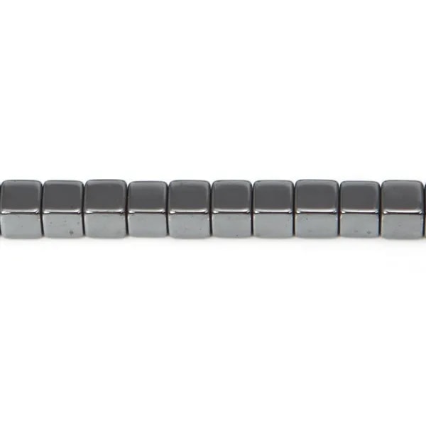 Hématite cube carré 4mm x 20pcs