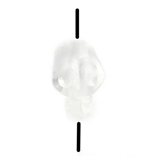 Cristal de roche tête de mort 12mm