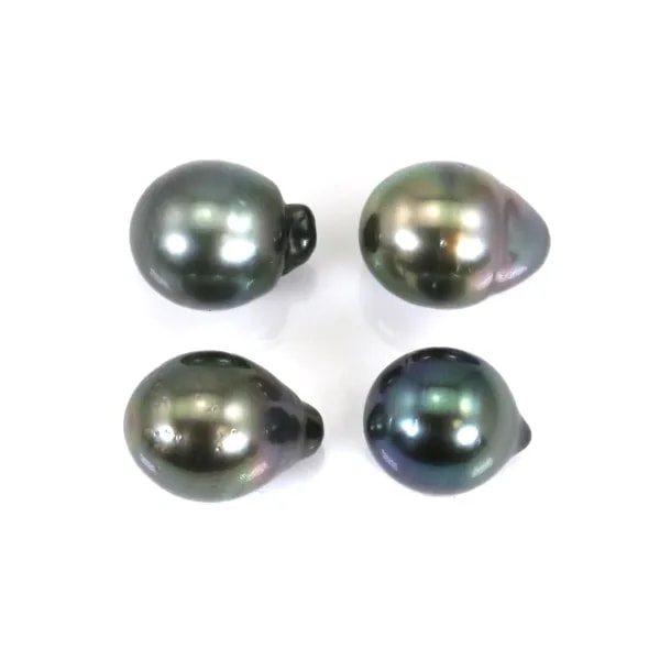 Perle tahiti semi-ronde 9.5-10.5mm x 4pcs