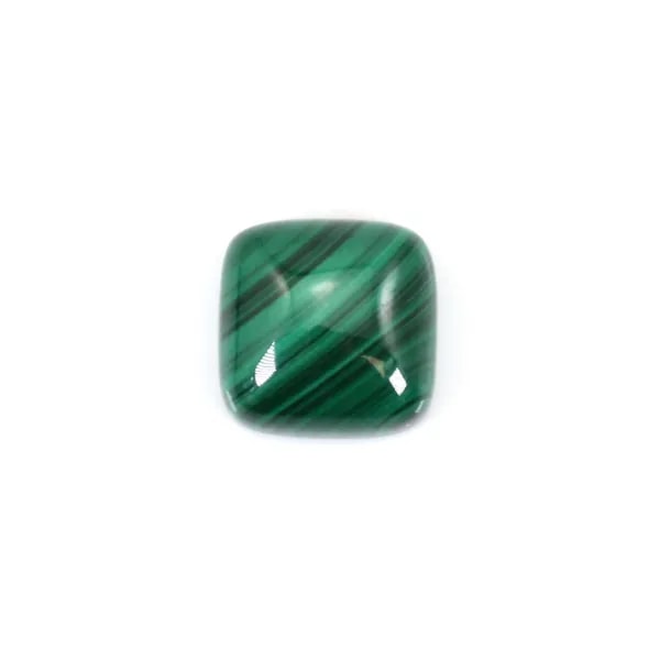 Cabochão quadrado de malaquite 9 mm x 1 unidade