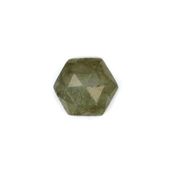 Cabochon Labradorite hexagone facetté 10mm x 1pc