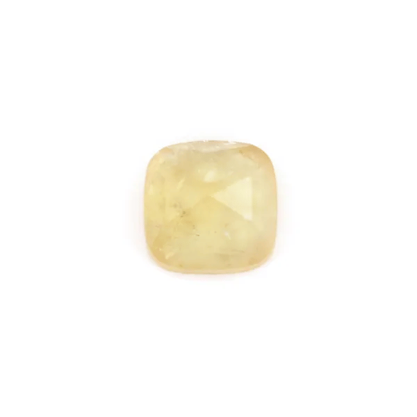 Cabochon Citrine carré facetté 9mm x 1pc