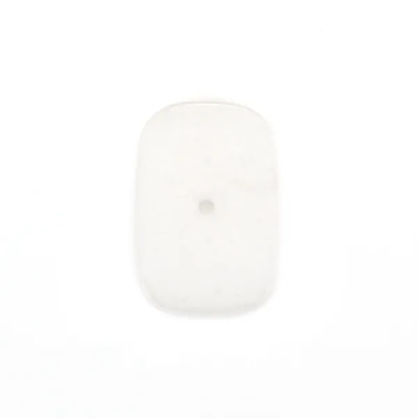 Cabochão Jade branco retangular 13.5x20mm x 1pc