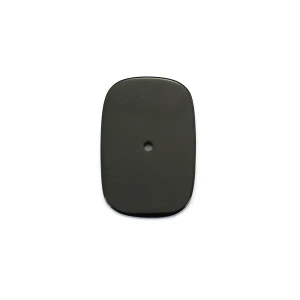 Cabochon Onyx noir rectangle 13.5x20mm x 1pc