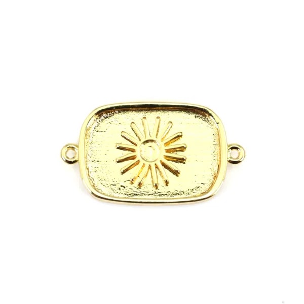 Espaçador para cabochão retangular e redondo - Ouro x 1 unidade