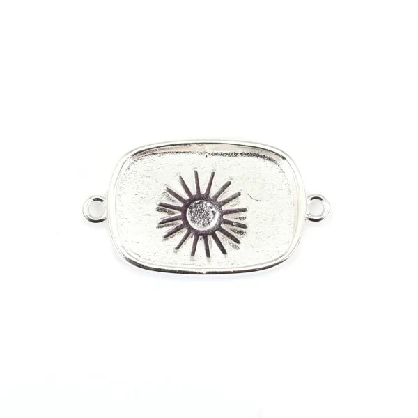 Distanziatore per cabochon rettangolari e rotondi - Argento 925 x 1 pz