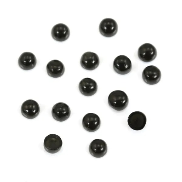 Cabochão redondo de obsidiana 3mm x 4pcs