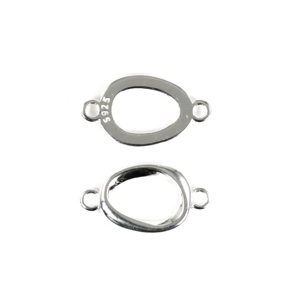Spacer stylized oval 9x16mm - Silver 925 x 1pc