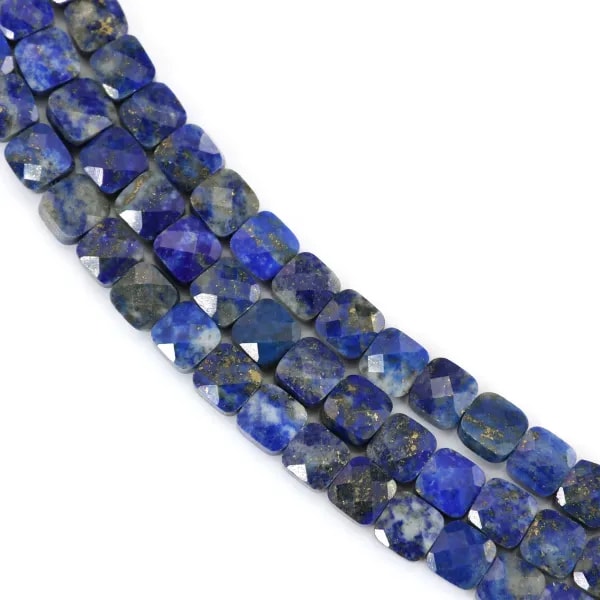Lapis lazuli faceted square 6mm x 40cm