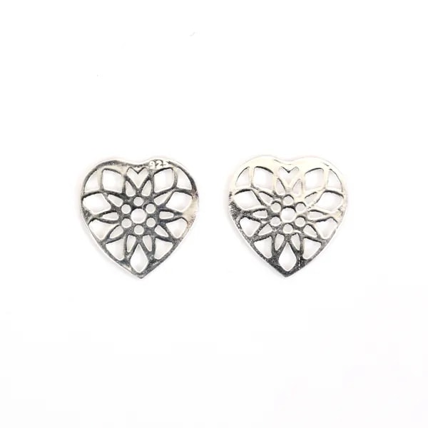 Timbro a cuore 11 mm - Argento 925 x 1 pz