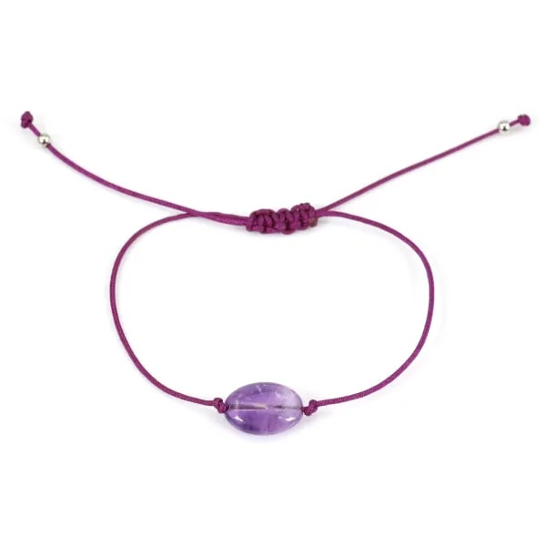 Bracelet cordon Amethyste