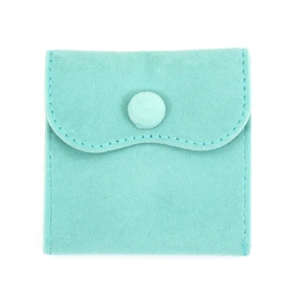Türkisfarbenes Samtbeutelchen 7x7cm x 1St