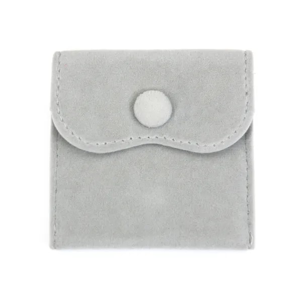 Bolsa de veludo cinzento 7x7cm x 1 unidade