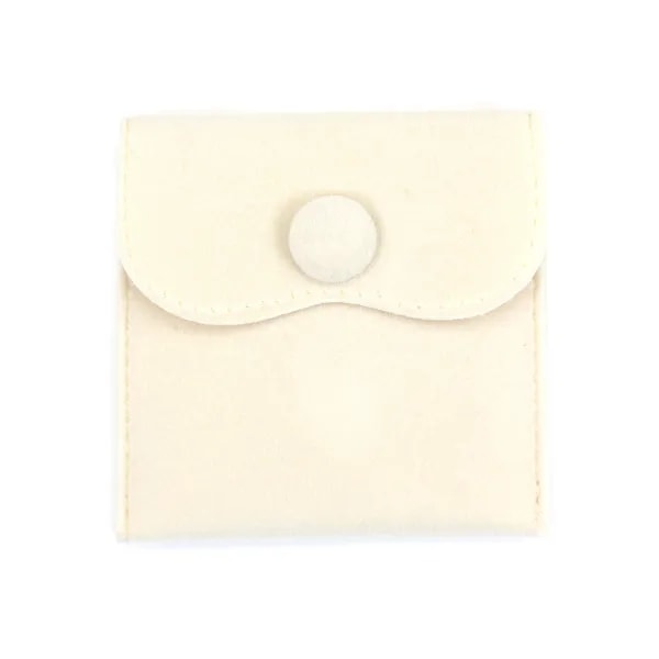 Bolsa de terciopelo beige 7x7cm x 1ud