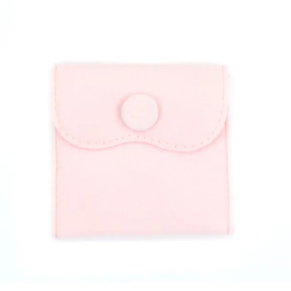 Pink velvet pouch 7x7cm x 1pc
