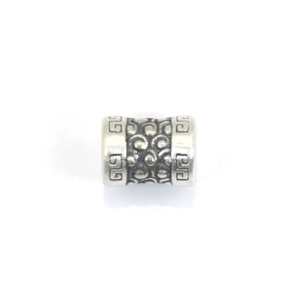 Perle Abstandhalter Wellenrohr 8x10mm - Silber 999 nielliert x 1St