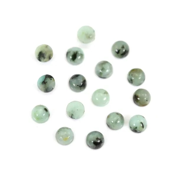 Cabochon Turquoise Africaine rond 3mm x 2pcs