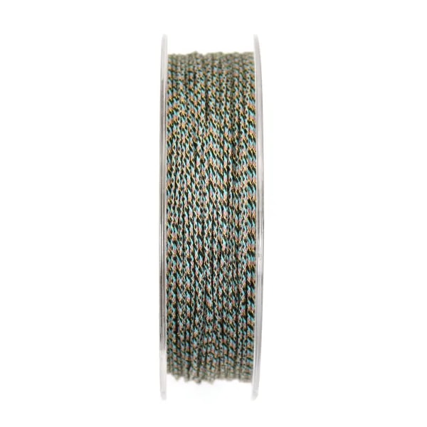 Hilo de poliéster multicolor rosa turquesa 0,9 mm x 30 m