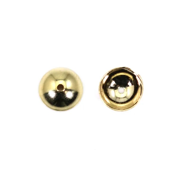 Coupelle lisse 6mm - Acier Inox 304 doré x 10pcs