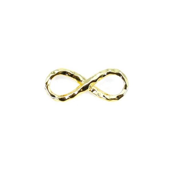 Intercalaire l'infini  plaquée par "flash" or sur laiton 5.5x14mm x 5pcs