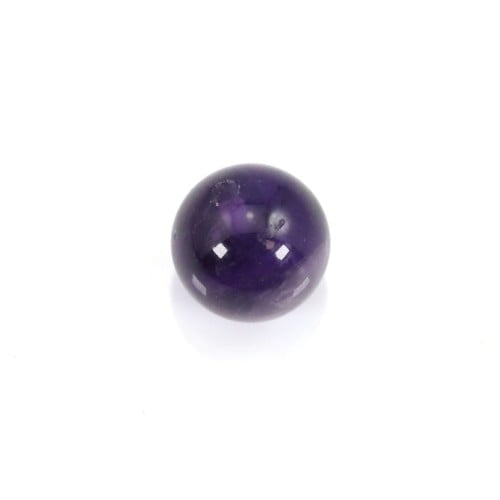 Amethyste, half drilled, round 8mm x 1pc