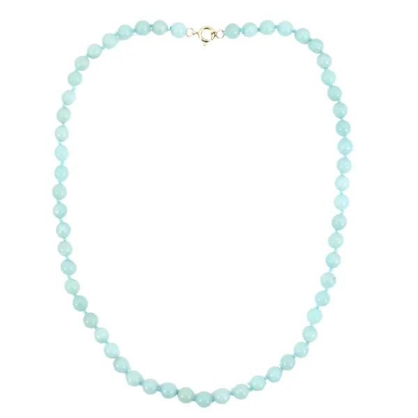 Round Amazonite necklace 6mm x 1pc