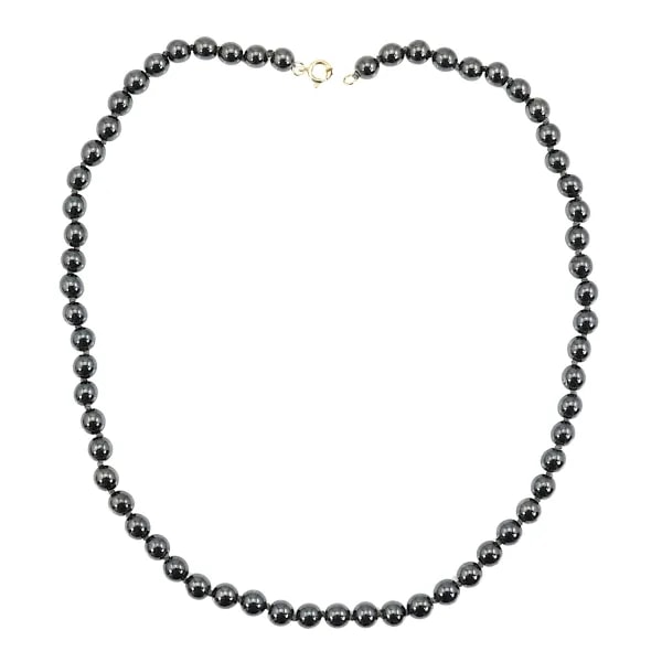 Collana rotonda di ematite 6 mm x 1 pz