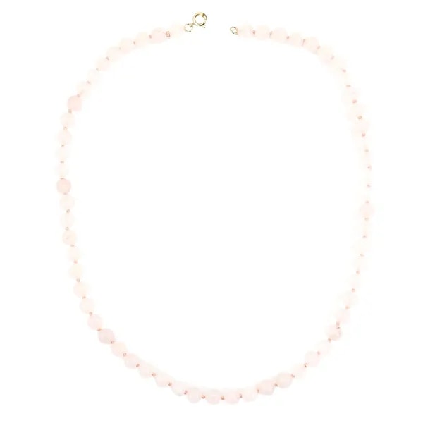 Collana rotonda di quarzo rosa 6mm x 1pc