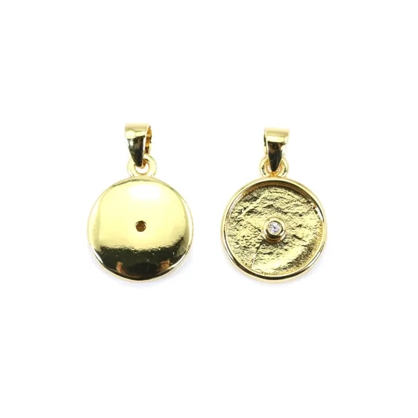 Ciondolo per ciambella di 10 mm - Ossido di zirconio - Oro x 1 pz