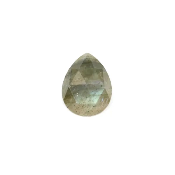 Cabochon Labradorite goutte facetté 8x10mm x 1pc